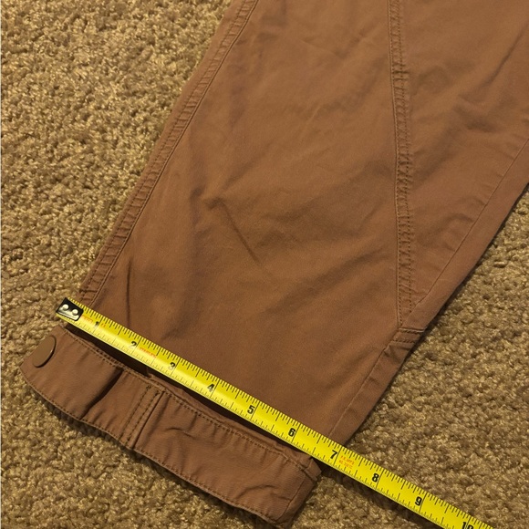 Anthropologie 4Ellie Embroidered Brown Utility Pants Size 12 - Picture 8 of 9